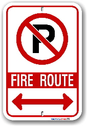 2fr007 fire route sign for the city of london