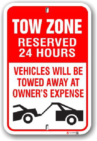 2ta005 tow zone reserved 24 hours vehicles will be towed away parking sign by all signs 2ta005 tow zone reserved 24 hours vehicles will be towed away parking sign by all signs